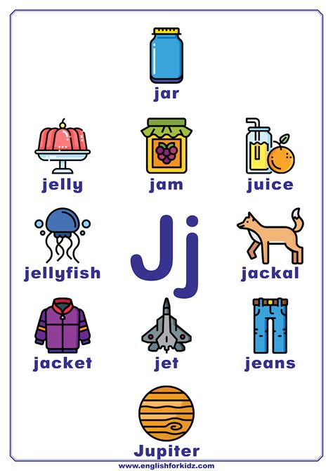 Letter J Words For Preschoolers