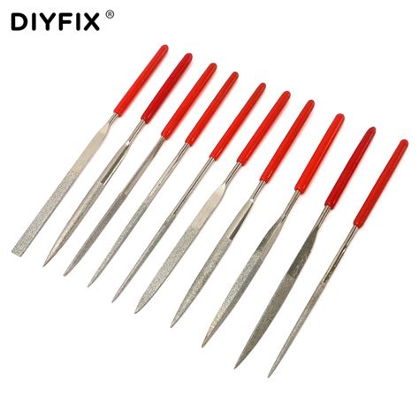 DIYFIX 10Pcs 5.5" 140mm Diamond Mini Needle Files Set Handy Tools for ...