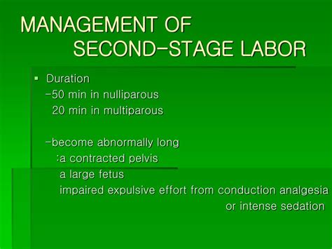 PPT - MANAGEMENT OF SECOND-STAGE LABOR PowerPoint Presentation, free ...