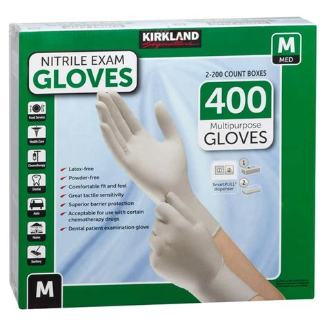 Kirkland Signature Nitrile Exam Gloves, 400-count – One Color, Medium - Walmart.com