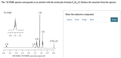 Solved The 1H NMR spectra corresponds to an alcohol with the | Chegg.com