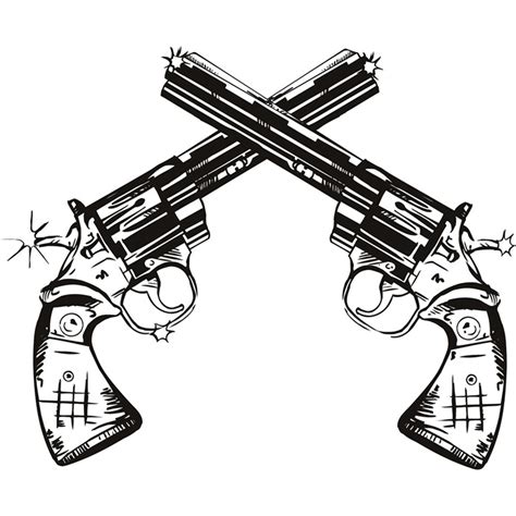 Pistols Guns Wall Sticker Cowboy Wall Decal Boys Bedroom Home Decor