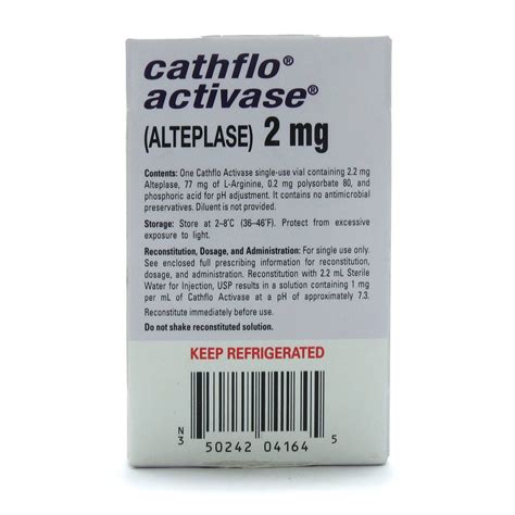 Cathflo® Activase® (Alteplase), Powder, 2mg/Vial, 2mL Vial | McGuff