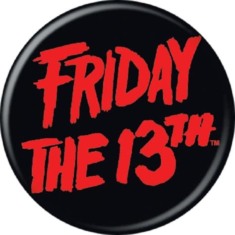 Friday The 13th (1980) "Logo Big" Button - Horror Business