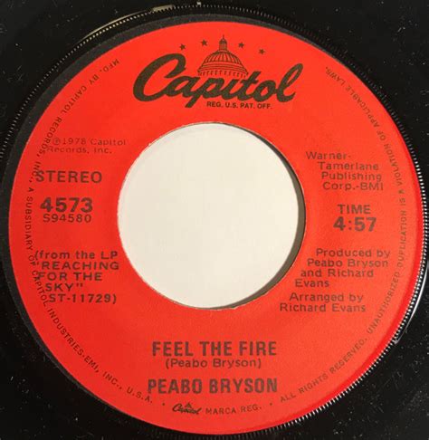 Peabo Bryson - Feel The Fire / A Fool Already Knows (1978, Jacksonville Pressing, Vinyl) | Discogs