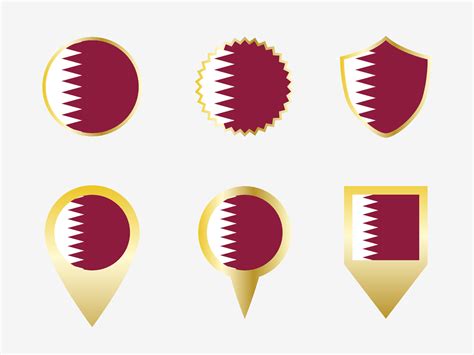 Vector flag set of Qatar 22822588 Vector Art at Vecteezy