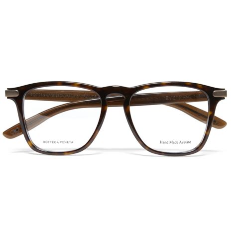 Bottega Veneta Square Frame Acetate Optical Glasses in Brown for Men - Lyst