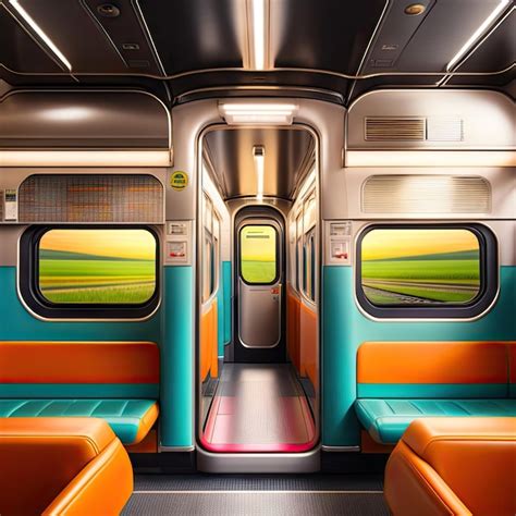 Premium AI Image | Metro train interior