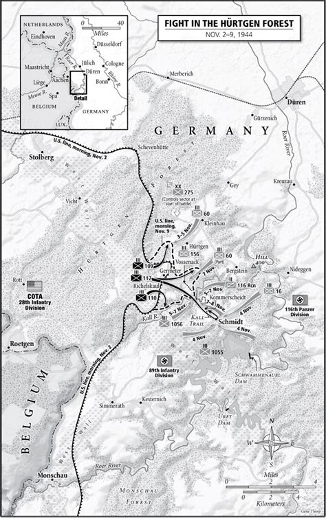 hurtgen forest 1944 - Google Search Wwii Maps, Forest Map, American ...