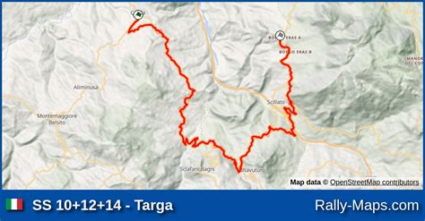 SS 10+12+14 - Targa stage map | Targa Florio 1988 [ERC] 🌍 | Rally-Maps.com