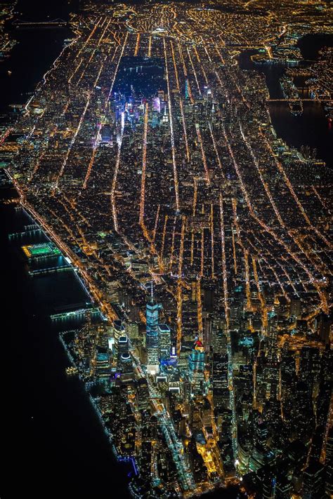 Aerial photography of high-rise buildings, Vincent Laforet, New York City, Manhattan, night HD ...