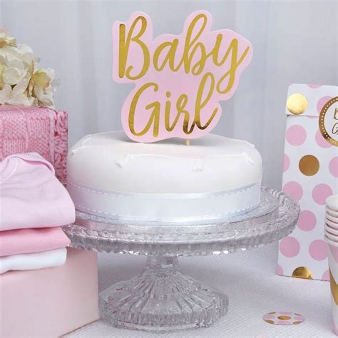 Baby Girl Pink Cake Topper | New Baby Cake Topper | Baby Shower Cake ...