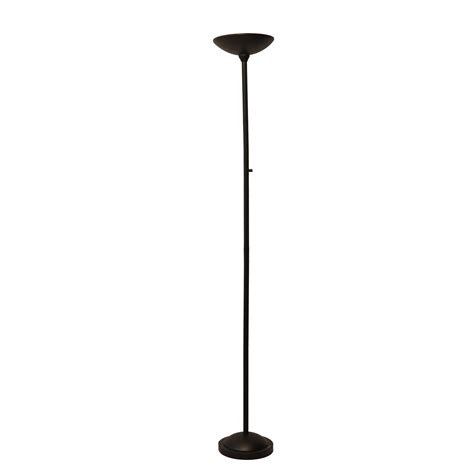 LED Standing Tall Black Floor Lamp with Open Shade - Walmart.com