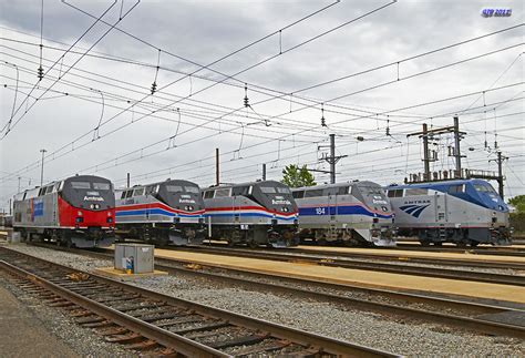 Image - All 4 Amtrak Heritage Units (With standard P42 with current ...