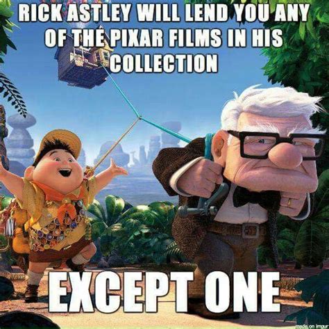 Rick Astley's "Never gonna give you UP!" Haha :P #Disney #Pixar #memes | Disney face swaps ...