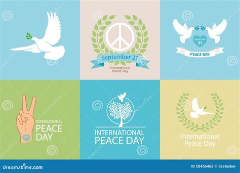 International Day of Peace Poster Stock Vector - Illustration of ...