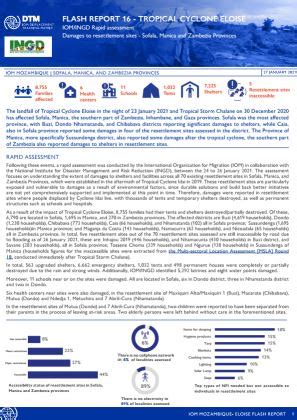Mozambique – Flash Report 16 - Tropical Cyclone Eloise (January 2021 ...