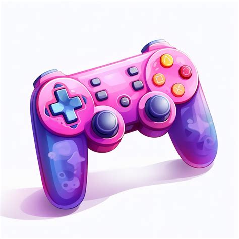 Premium AI Image | a purple game controller with a purple and blue button