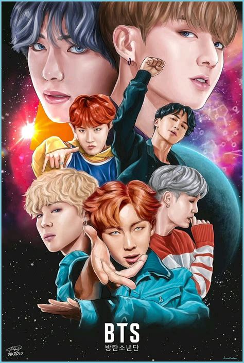 BTS Animated - Bts Animated HD phone wallpaper | Pxfuel