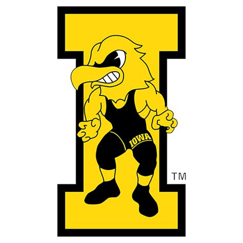 Iowa Hawkeyes 6" Vintage Wrestling Herky Decal-Color