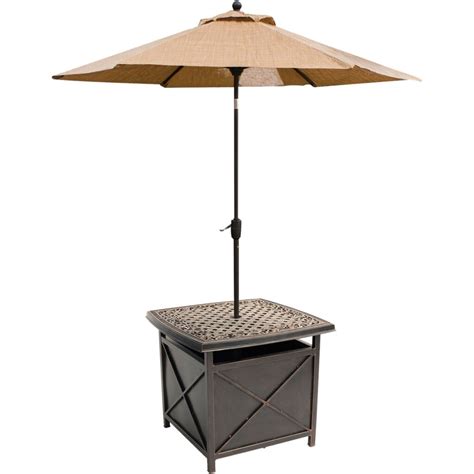 Hanamint Fair Round Umbrella Side Table Outdoor Furniture Sunnyland ...