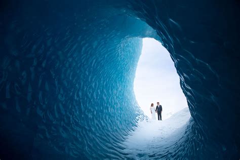 Ice cave winter elopement photography in Iceland — Arctic Weddings Iceland