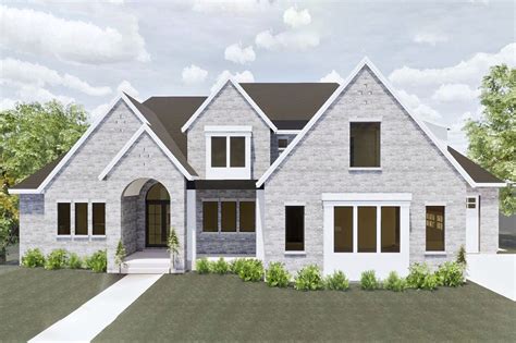 Transitional European House Plan with Two-story Great Room and Optional Lower Level - 290140IY ...