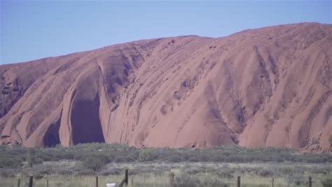 driving by ayers rock uluru australian Stock Footage Video (100% ...