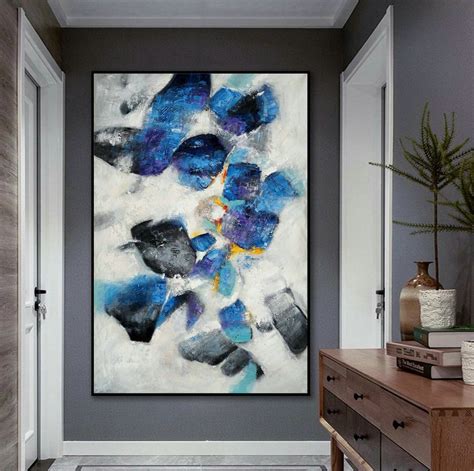 Extra Large Colorful Vertical Modern Artwork Contemporary Abstract Wall Art Thick Texture ...