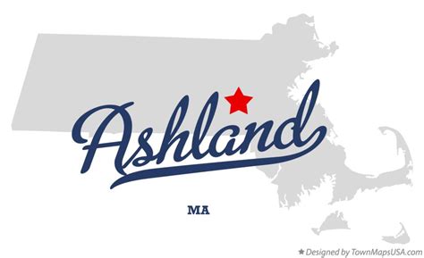 Map of Ashland, MA, Massachusetts