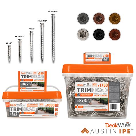 Screws for Decking | Multiple Head & Type Options | Size & Count ...