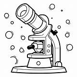 Premium Vector  Black And White Cartoon Illustration Of microscope For sketch template