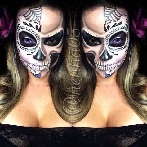 Half Skull Makeup