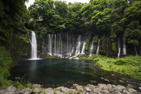 Shiraito Waterfall in Fujinomiya, Japan Near Mt Fuji Stock Photo - Image of hakone, sightseeing ...