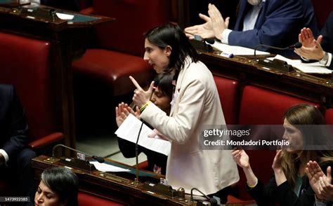 The Secretary of the Democratic Party Elly Schlein during her speech ...