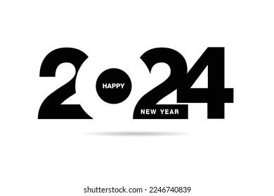 Happy New Year 2024 Text Design Stock Vector (Royalty Free) 2246740839 | Shutterstock