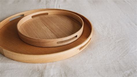 Round Oak Trays - Two Sizes - Natural Bed Company