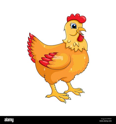 Illustration cute cartoon chicken hen hi-res stock photography and images - Alamy