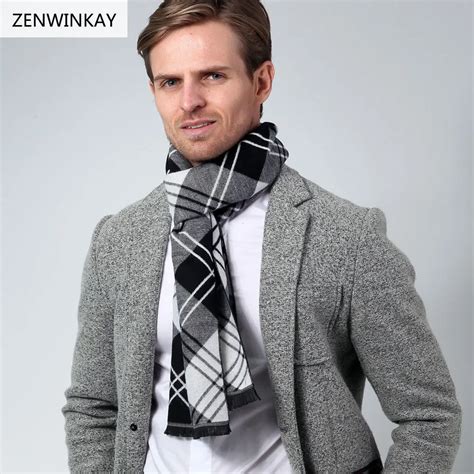 2017 Fashion Foulard Winter Scarf Pashmina Scarf Men Scarf Wool ...