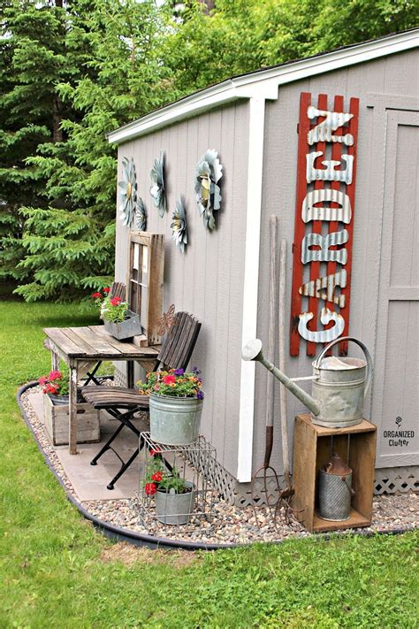 My New Junk Garden Shed | Shed landscaping, Shed decor, Backyard landscaping