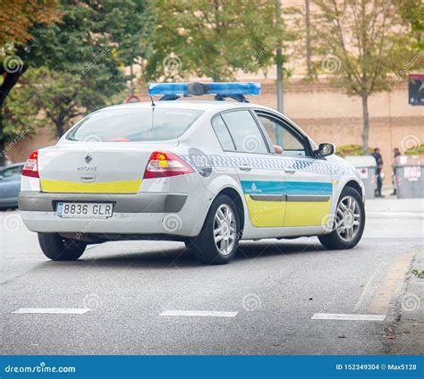 Spain Police Cars (mini-bus and Car) on the Streets Editorial Stock ...