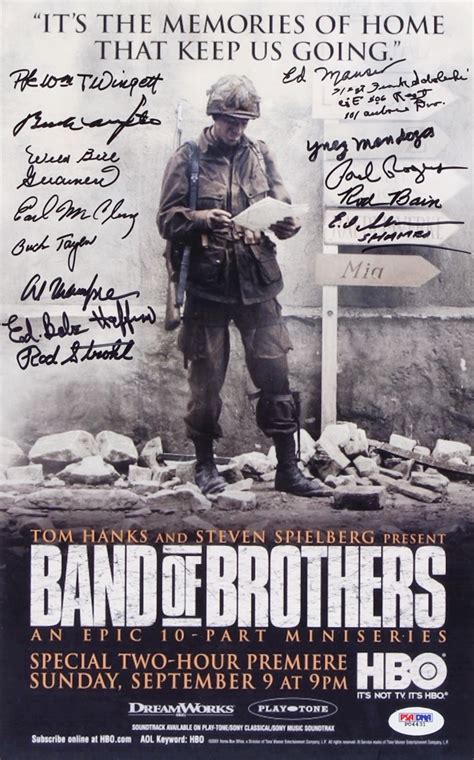 "Band of Brothers" 8.75" x 14" Poster Print Signed by (14) Veterans ...