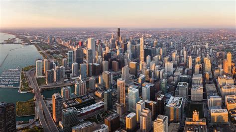 Chicago Skyline Aerial Panorama - Toby Harriman