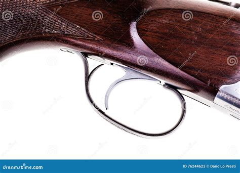 Shotgun trigger closeup stock image. Image of weapon - 76244623