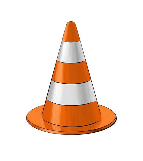 Traffic cone from multicolored paints. Splash of watercolor, colorful drawing, realistic. Vector ...