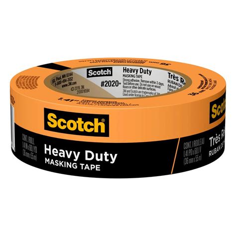 3M Scotch 1.41 in. x 60 yds. Heavy Duty Grade Masking Tape-2020+-36AP - The Home Depot