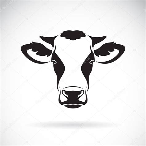 Vector of a cow head design on white background. Farm Animal. — Stock ...