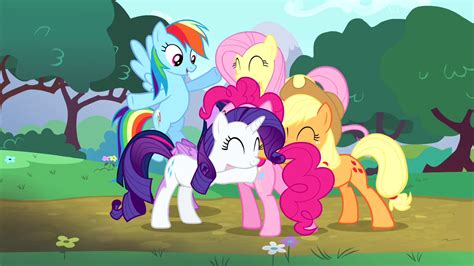 Image - Main cast group hug around Pinkie S4E12.png | My Little Pony Friendship is Magic Wiki ...