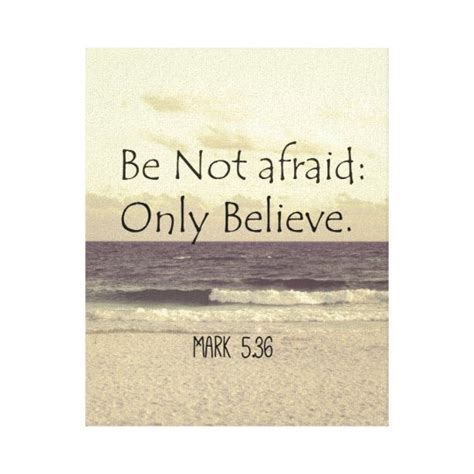 Red Letter Quotes: Be Not Afraid Bible Verse Canvas Print | Zazzle.com