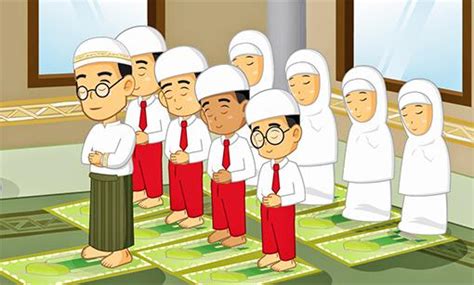 Sketsa Gambar Orang Sholat Kartun Guru Berhijab - IMAGESEE